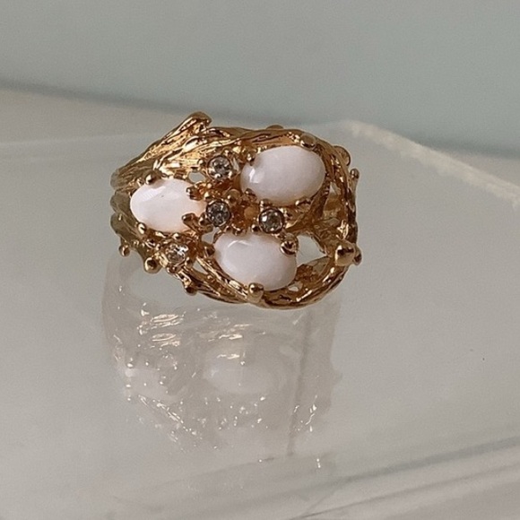 NEW vintage cocktail ring Opal Twig Branch - Picture 1 of 14